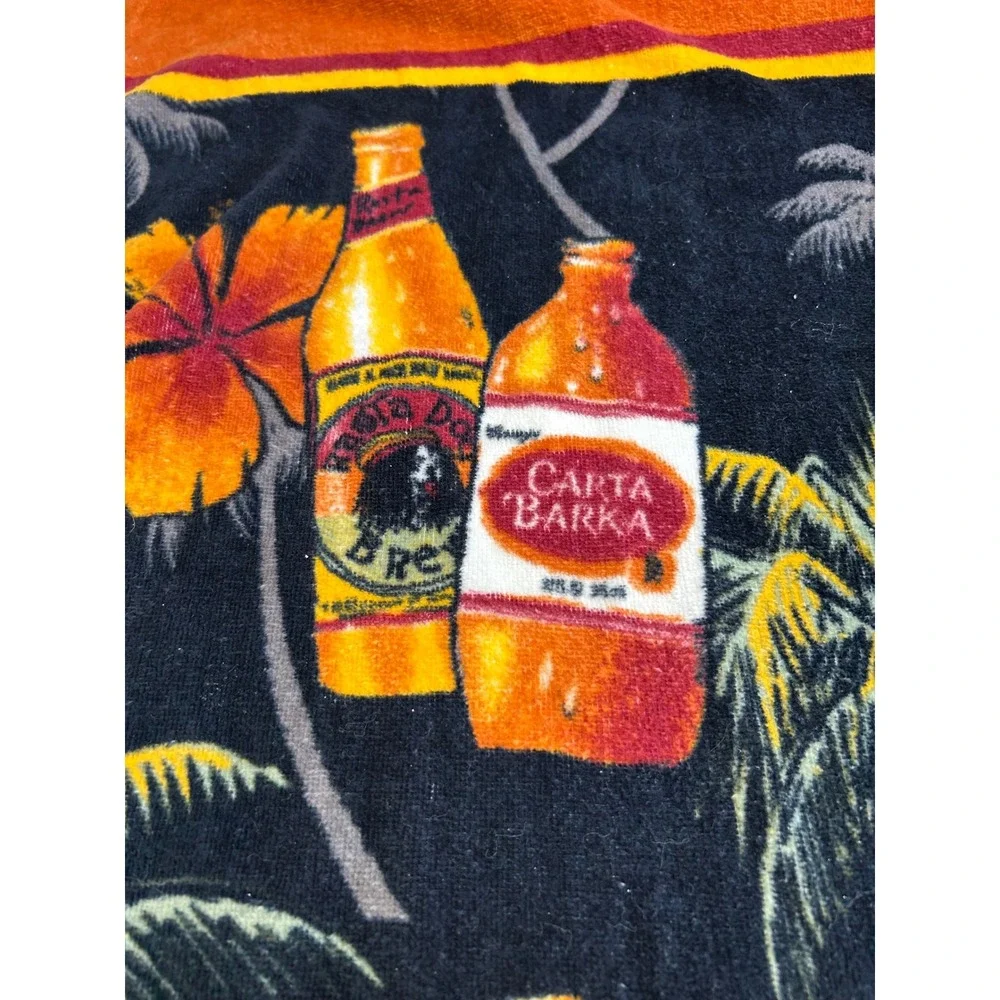Big Dog Sportswear Beach Towel Unisex OS Black Good Tropical Beer Parody 2006